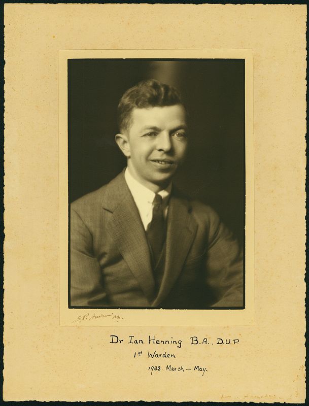1933 Portrait of Dr. Ian Henning, Warden, Weir House